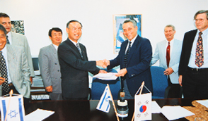August 1996, Extra-high voltage cable export agreement with Israel
